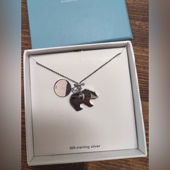 Things Remembered Solid Sterling Mama Bear Necklace- ready for engraving - Picture 2 of 3